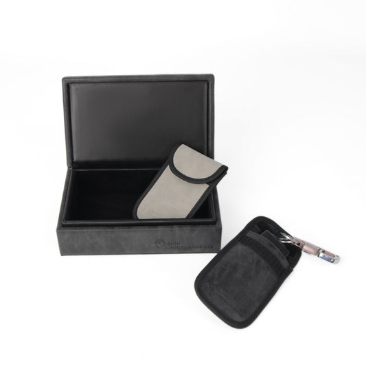 Faraday Key Box & Bag - Charcoal Grey BUNDLE
