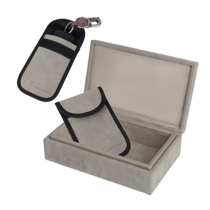 Faraday Key Box & Bag - Light Grey BUNDLE